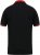D555 CHESTER Pique Polo With Red Collar With Tipping Detail And Chest Embroidery Black - Koszulki polo - Koszulki Polo 2XL-8XL