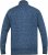 D555 ECCLES Cable Knitted Zip Through Sweater With Bonded Check Lining Denim Marl - Bluzy & bluzy z kapturem - Bluzy & Bluzy z kapturem 2XL-12XL