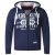 D555 Thurston Full Zip Hoodie Navy - Bluzy & bluzy z kapturem - Bluzy & Bluzy z kapturem 2XL-12XL