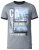 D555 Howie Fine Stripe T-shirt Grey - Koszulki - T-shirty meskie Duże Rozmiary - 2XL-14XL