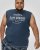 D555 Havant San Diego Printed Sleeveless T-Shirt French Navy - Koszulki - T-shirty meskie Duże Rozmiary - 2XL-14XL