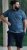D555 Woolwich AOP Polo Shirt With Ribbed Collar Blue - Koszulki polo - Koszulki Polo 2XL-8XL