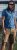 D555 Woolwich AOP Polo Shirt With Ribbed Collar Blue - Koszulki polo - Koszulki Polo 2XL-8XL