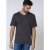 D555 Signature V-neck T-shirt Charcoal - Koszulki - T-shirty meskie Duże Rozmiary - 2XL-14XL