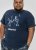 D555 Cameron Official Terminator Printed Crew Neck T-Shirt Dark Navy - Koszulki - T-shirty meskie Duże Rozmiary - 2XL-14XL