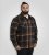 D555 Aldershot Long Sleeve Heavy Shacket Overshirt Tan/Navy Check - Koszule - Koszule 2XL-10XL