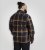D555 Aldershot Long Sleeve Heavy Shacket Overshirt Tan/Navy Check - Koszule - Koszule 2XL-10XL
