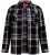 D555 Falkirk Long Sleeve Heavy Shacket Overshirt Black/Grey TALL SIZES - Koszule - Koszule 2XL-10XL