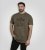 D555 Stockton Gorilla Playing Drums Crew Neck T-Shirt Khaki - Koszulki - T-shirty meskie Duże Rozmiary - 2XL-14XL
