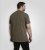 D555 Stockton Gorilla Playing Drums Crew Neck T-Shirt Khaki - Koszulki - T-shirty meskie Duże Rozmiary - 2XL-14XL