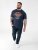 D555 Hockney Koszulka z Nadrukiem Motocykla Granatowy - Koszulki - T-shirty meskie Duże Rozmiary - 2XL-14XL