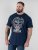 D555 Linton Koszulka z Wielokolorowym Nadrukiem Czaszki Granatowy - Koszulki - T-shirty meskie Duże Rozmiary - 2XL-14XL