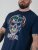 D555 Linton Koszulka z Wielokolorowym Nadrukiem Czaszki Granatowy - Koszulki - T-shirty meskie Duże Rozmiary - 2XL-14XL