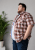 Kam Jeans 6368 Checked Short Sleeve Shirt Red - Koszule - Koszule 2XL-10XL