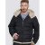 D555 Hudson Hooded Puffer Jacket Navy - Kurtki Męskie Duże Rozmiary - Kurtki Duże rozmiary 2XL-8XL