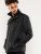 D555 Fargo Five Pocket Jacket With Ribbed Neck and Inner Quilting Black - Kurtki Męskie Duże Rozmiary - Kurtki Duże rozmiary 2XL-8XL