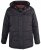 D555 Lonsdale Parka Style Jacket With Embroidery Patch On Sleeve Black - Kurtki Męskie Duże Rozmiary - Kurtki Duże rozmiary 2XL-8XL