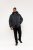 D555 Lonsdale Parka Style Jacket With Embroidery Patch On Sleeve Black - Kurtki Męskie Duże Rozmiary - Kurtki Duże rozmiary 2XL-8XL