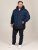 D555 Hank Ripstop Contrast Panelled Padded Hooded Jacket Granatowy - Kurtki Męskie Duże Rozmiary - Kurtki Duże rozmiary 2XL-8XL