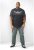 D555 Hamish T-shirt Charcoal & Black - Koszulki - T-shirty meskie Duże Rozmiary - 2XL-14XL