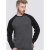 D555 Illinois Long Sleeve T-shirt Charcoal - Koszulki - T-shirty meskie Duże Rozmiary - 2XL-14XL