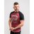 D555 Evans T-shirt Burgundy - Koszulki - T-shirty meskie Duże Rozmiary - 2XL-14XL