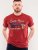 D555 Brisbane Santa Monica Route 66 Printed T-Shirt Red - Koszulki - T-shirty meskie Duże Rozmiary - 2XL-14XL