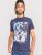 D555 Warner Guitar Printed T-Shirt Navy - Koszulki - T-shirty meskie Duże Rozmiary - 2XL-14XL