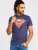 D555 Scampton Official Superman Printed T-Shirt Navy - Koszulki - T-shirty meskie Duże Rozmiary - 2XL-14XL