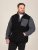 D555 Daly Quarter Zip Fleece Sweatshirt Czarny/Szary - Bluzy & bluzy z kapturem - Bluzy & Bluzy z kapturem 2XL-12XL