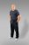 20 Nodi Ponente Long Leg Sports Pants in Combed Fleece Cotton Navy - Dresy & spodenki dresowe - Dresy & Spodnie Dresowe 2XL-12XL