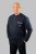 20 Nodi Long Pajamas in Stretch Fleece Cotton with Serafino Collar and Jacket with Pocket and Side Slits Navy - Piżamy/Odzież domowa - Piżamy/Odzież domowa 2XL-10XL