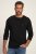 JP1880 702555 Koszulka Henley z długim rękawem Czarna - Koszulki - T-shirty meskie Duże Rozmiary - 2XL-14XL