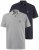 JP1880 704317 Koszulka polo 2-pak Granatowa/Szara melanż - Koszulki polo - Koszulki Polo 2XL-8XL