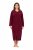 Ulla Popken 749967 Szlafrok frotte z zamkiem Bordowa - Szlafroki - 
