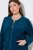 Ulla Popken 749967 Szlafrok frotte z zamkiem Petrolowa - Szlafroki - 