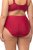 Ulla Popken 800279 Majtki w paski 2 szt. Bordowa - Majtki - 