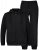 JP1880 802934 Dres z bluzą z kapturem i spodniami Czarna TALL - TALL dresy - 
