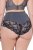 Ulla Popken 809385 Majtki modelujące z koronką Antracytowa - Bielizna modelująca - 