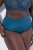 Ulla Popken 809385 Majtki modelujące z koronką Petrolowa - Bielizna modelująca - 