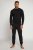 JP1880 Two-piece Pyjamas Long Sleeve and Long Trousers Black - Bielizna & stroje kąpielowe - Bielizna & Stroje kąpielowe 2XL-8XL