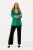 Ulla Popken 813306 Szerokie spodnie garniturowe z gumką w pasie Czarna - Spodnie materiałowe - Szerokie spodnie damskie plus size