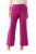 Ulla Popken 813306 Szerokie spodnie garniturowe z gumką w pasie Magenta - Spodnie materiałowe - Szerokie spodnie damskie plus size