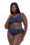 Ulla Popken 815268 Majtki w paski Granatowa - Majtki - 