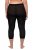 Ulla Popken 815580 Legginsy rajstopowe 3/4 z ochroną ud 80 den Czarna - Rajstopy & skarpetki - 