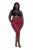 Ulla Popken 815580 Legginsy rajstopowe 3/4 z ochroną ud 80 den Czerwona - Rajstopy & skarpetki - 
