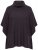 Ulla Popken 820620 Sweter ponczo z golfem Mahoniowa - Ponczo i peleryny - 