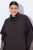 Ulla Popken 820620 Sweter ponczo z golfem Mahoniowa - Ponczo i peleryny - 