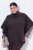 Ulla Popken 820620 Sweter ponczo z golfem Mahoniowa - Ponczo i peleryny - 