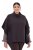Ulla Popken 820620 Sweter ponczo z golfem Mahoniowa - Ponczo i peleryny - 